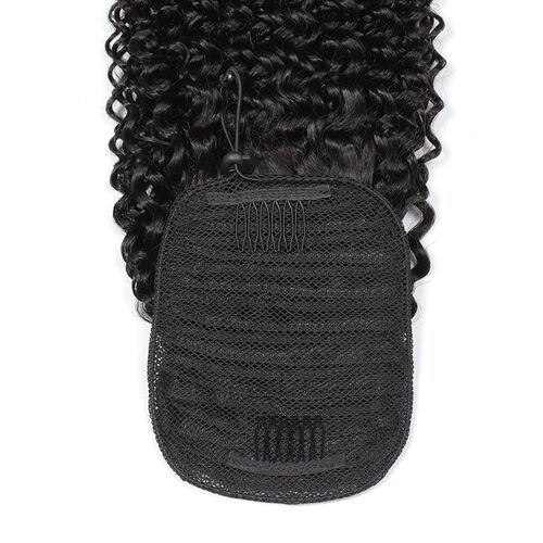 Live Hair Wig Kinky Cly Drawstring Tail Huamn Hair Drawstrin