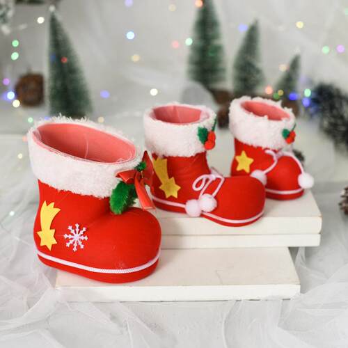 Christmas Decorations Santa Claus Boots Gift Bag Box Boots