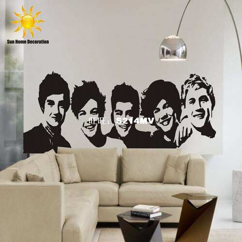 DIY black Wall Sticker One Direction Poster irls Bedroom Ho