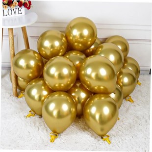 10/20/30pcs Metallic Birthday Balloons Metal Blue Red
