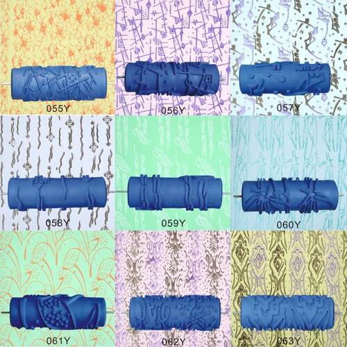 DIY painter Paint Roller Sleeve Wall Texture Stencil Brush P