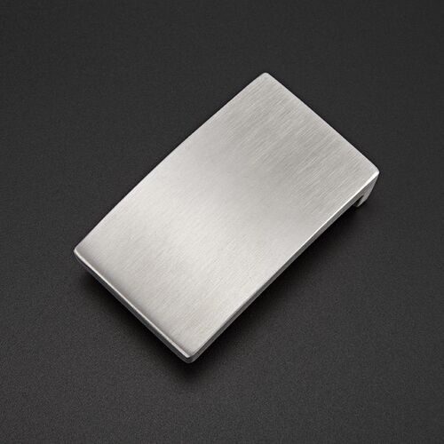 Wear Mens Stainless Steel Smooth Buckle Head Brushed Plate