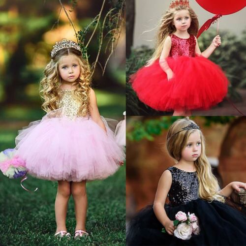 Princess Kids Baby Dress For Girls Fancy Wedding Dress Sleev