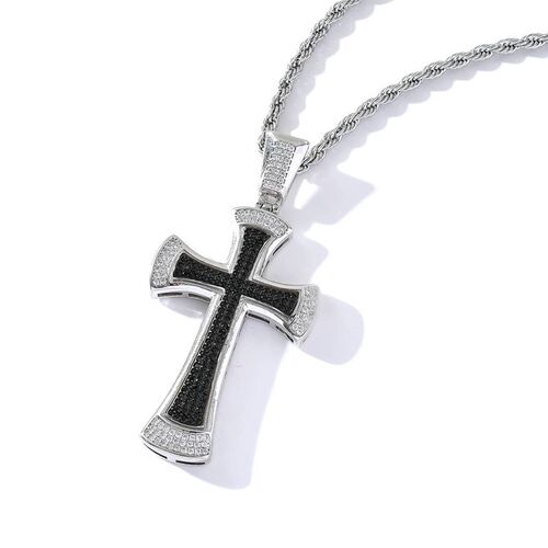 New Black Cross Hip Hop Pendant Personality tendy Men Retro
