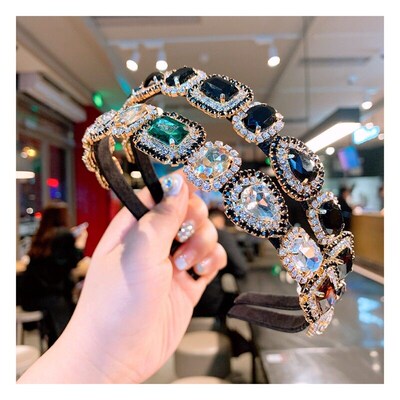 Colorful Gem Baroque Headbands For Women Diamond Hair Access