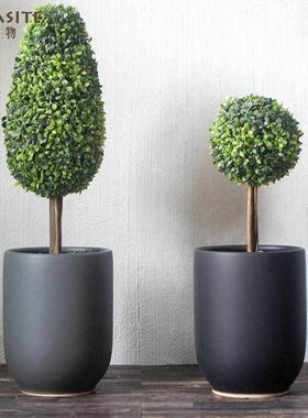 Ceramic Nordic Courtyard Floor Pot Lare reen Plant Floor