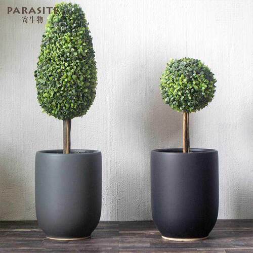 Ceramic Nordic Courtyard Floor Pot Lare reen Plant Floor