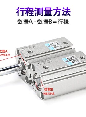 星辰气动CQS薄型气缸Q2B/3//100*10*15*20***75*100