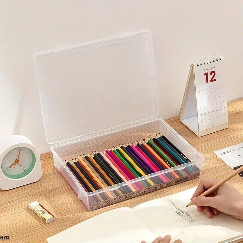 Large Capacity Pencil Case Transparent Plastic Notebook Sket图片