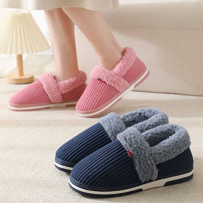 Thermal Pack Heel Cotton Slippers Mens Pack Heel Thick Bott