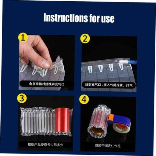 Inflatable bubble wrap cushioning packing Bubble film bag