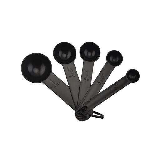 10 black plastic measuring spoons cups set tools for baking