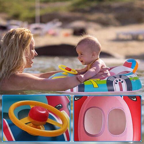 Inflatable Float Seat Baby Swimming Circle Car Shape Toddler