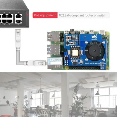 Case forRaspberry Pi 4B/3B   POE Power over Ethernet Expansi