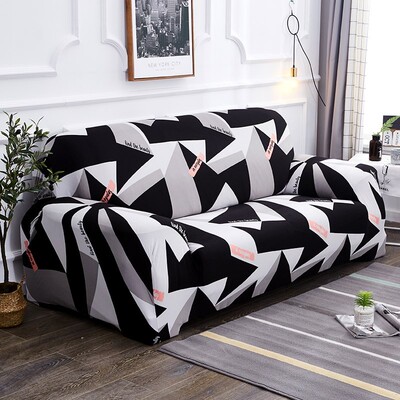 Black white grey 1/2/3/4 seater Sofa cover Tight wrap all-in