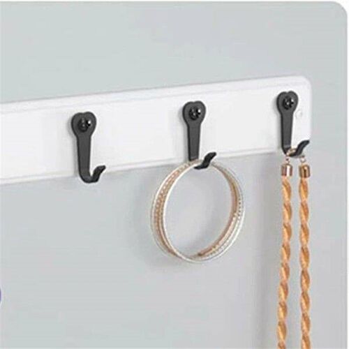 10pcs Wall Mounted Hooks Coat Hooks With 10 Screws Single