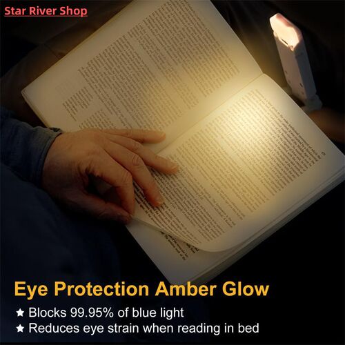 LED USB Rechargeable Book Reading Light Brightness Adjustabl