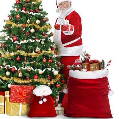 Christmas Santa Claus gift bag 50*70cm pleuche knapsack
