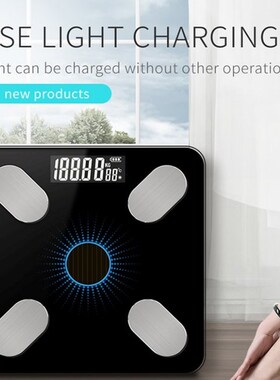 APP BT Body Intelligent Fat Scales Solar-Power Weight Scale