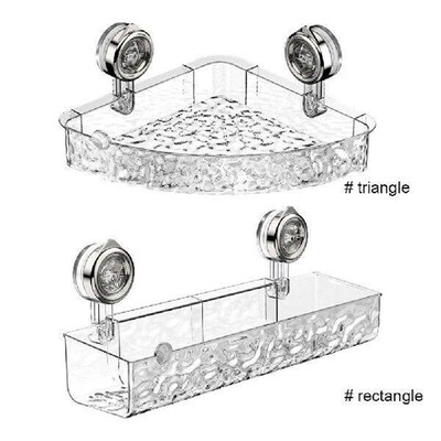 Wall Mounted Organizer Shelf Luxury Style No Drill Clear
