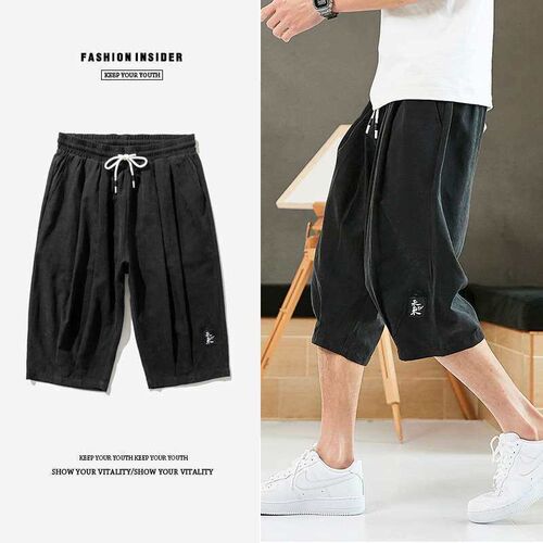 New Arrival Cropped Pants Mens Summer Extra Large Size Fatt