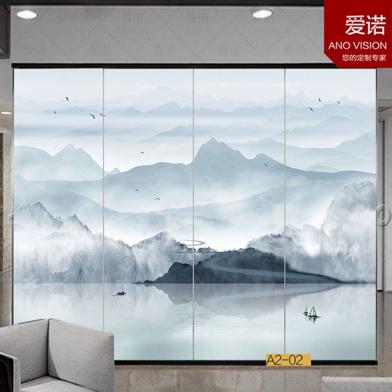 透光不玻璃磨砂静电贴膜办公室移门防窥阳台贴纸中式山水窗户,家居饰品,玻璃膜/贴,淘宝优惠券,粉丝福利购,淘宝优惠卷