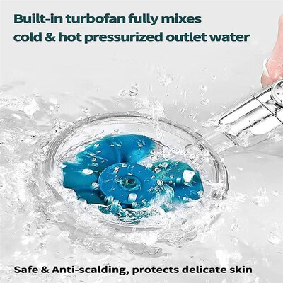 High-Pressure Shower Head Handheld Turbo Fan Showerhead With