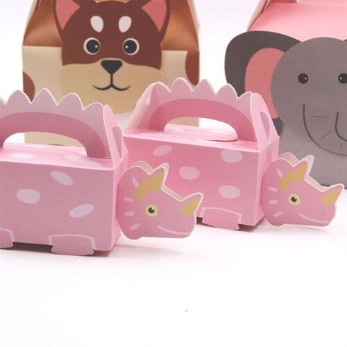 10pcs Green Blue Dinosaur Cookie Boxes Carton Dinosaur Candy