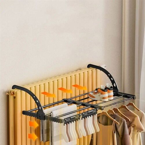 Carbon Steel Radiator Drying Rack Adjustable Foldable Retrac