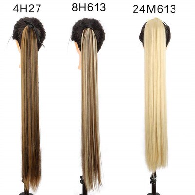 Synthetic Straight tail Hair Extension Clip in Fake Wig Hair