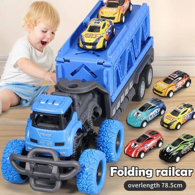 Deformable Rail Car  Ejection Folding  Big  Truck  Toys for