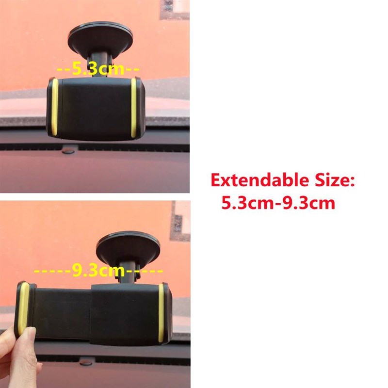 93mm Extendable Windshield Car Holder 360 Rotatable Car Phon