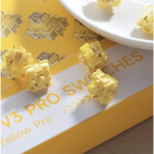 Akko V3 Cream Yellow Pro Switch 5 Pin 50gf Linear With Stabl