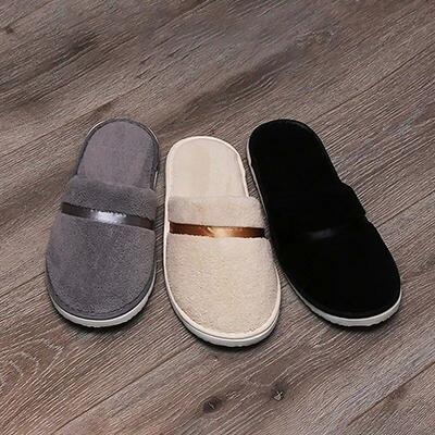 Coral Fleece Slippers Star Hotel Thickened Household Residen