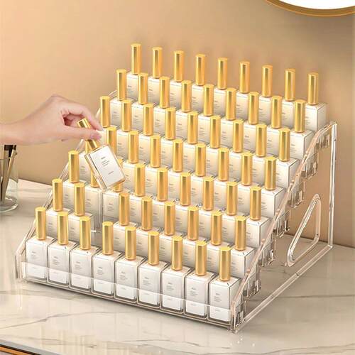 Nail Polish Organizer 7 Layers Upgraded Acrylic Display Rack