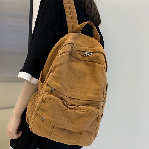 Girl Fabric School Bag New Fashion College Student Vintage W