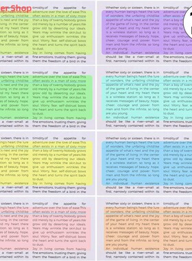 8PCS/Pack Clear Bookmark Guided Reading Highlight Strips Col