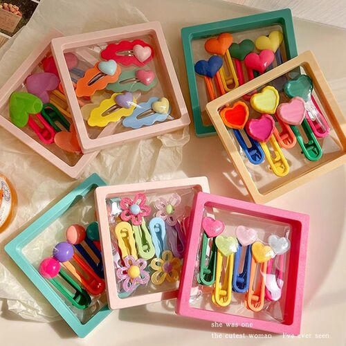 Summer Sweet Dopamine CandyColored Side Bangs Clip for Girls