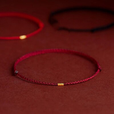 Red String Bracelet with Bead Kabbalah Protection Thread Han