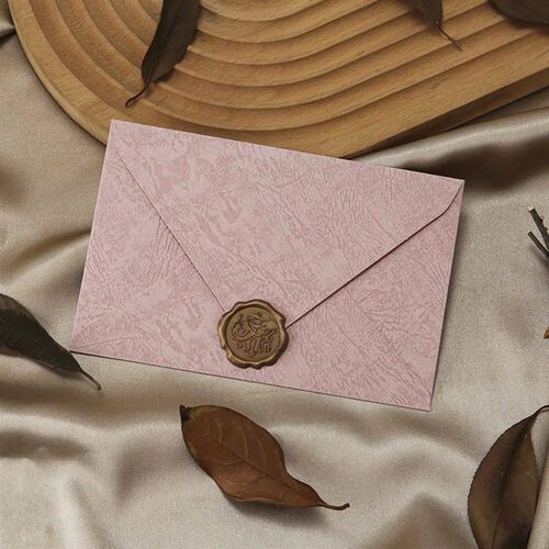 Chinese style Bview Art Linen Brown Paper Envelope Paper Thi