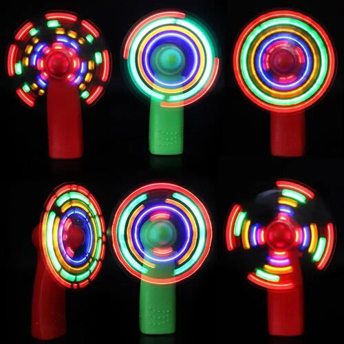 Mini LED Luminous Fan Toy Colorful Lights Practical Handheld