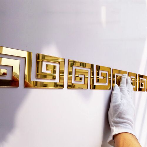 10x10cm Acrylic Wall Mirror er with Adhesive for Living Room