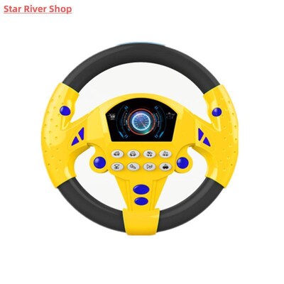 Eletric Simulation Steering Wheel Toy with Light Sound Baby