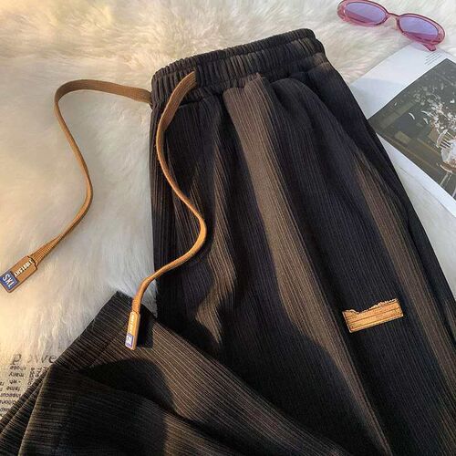 Ice Silk Straight Pendant Pants Mens Summer Thin High-end W