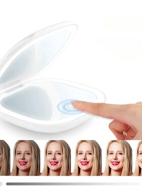 Compact Led Makeup Mirror With Light 1X/3X Magnifying Pocket