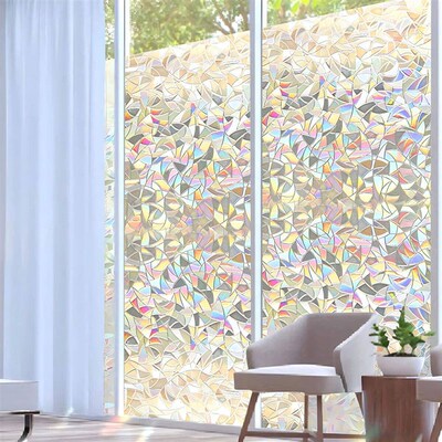 Window Privacy Film Frosted Glass Window Film Sun Blocking W