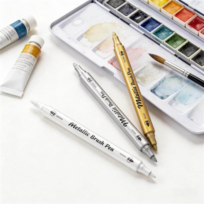 Smooth-flowing ink acrylic paint markers, suitable for writi图片