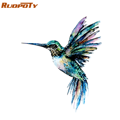 RUOPOTY Frame Colorful Bird DIY Painting By Numbers Acrylic