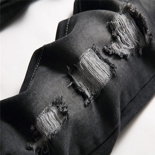 Boys Straight-leg Ripped Jeans Children Washed Disssed Stch