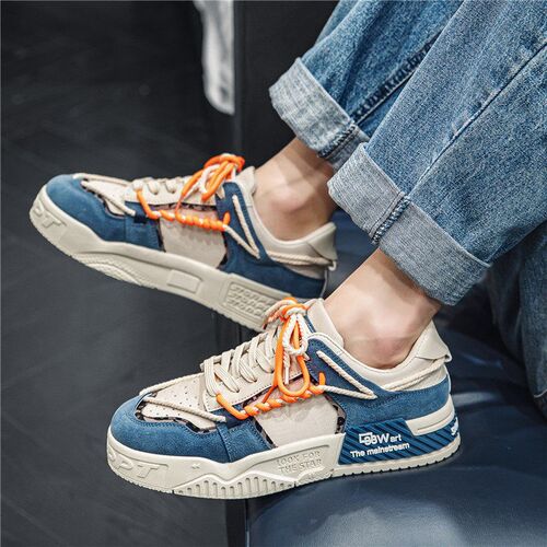 Men Skateboarding Shoes  Thick Bottom Platform Shoes Comfort